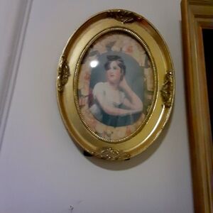 Vintage frame with vintage lithograph or photograph